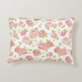 ピンクのバラ3の優雅の壁紙パターン アクセントクッション (裏面)