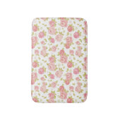 ピンクのバラ3の優雅の壁紙パターン バスマット (正面縦)