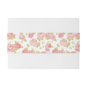 ピンクのバラ3の優雅の壁紙パターン 招待状ベリーバンド (裏面例)