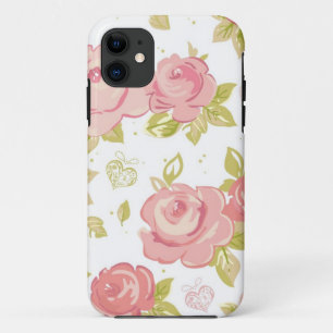 ピンクのバラ3の優雅の壁紙パターン iPhone 11 ケース