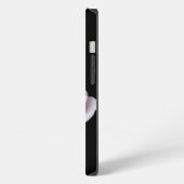 ピンクのバラ3輪。テキストを追加 iPhoneケース (左側面)