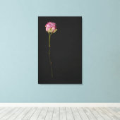 ピンクのバラ3 キャンバスプリント (インサイチュ (ウッドフロア))