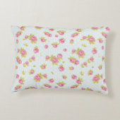 ピンクのバラ4の優雅の壁紙パターン アクセントクッション (裏面)