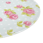 ピンクのバラ4の優雅の壁紙パターン カッティングボード (角)