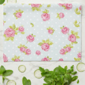 ピンクのバラ4の優雅の壁紙パターン キッチンタオル (折り畳み)