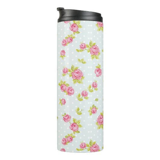 ピンクのバラ4の優雅の壁紙パターン タンブラー (回転右)