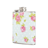 ピンクのバラ4の優雅の壁紙パターン フラスク (左)