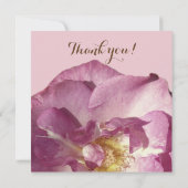 ピンクのバラ、あなたは私の花のカードになる 招待状 (裏面)