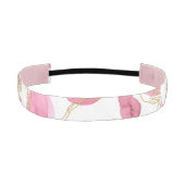 ピンクのバラ アスレチックヘッドバンド (正面)