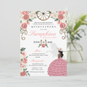 ピンクのバラ ウエスタン マリアチ コウガール キンセアニエラ 招待状 (スタンド正面)