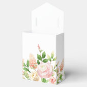 ピンクのバラ エレガントな花の女の子のベビーシャワー フェイバーボックス (オープン)