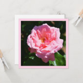 ピンクのバラ カード (正面/裏面インサイチュ)