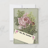 ピンクのバラ カード (正面)