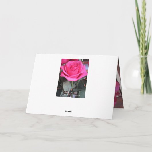 ピンクのバラ カード (裏面)