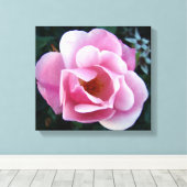 ピンクのバラ キャンバスプリント (インサイチュ (ウッドフロア))