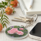 ピンクのバラ キーホルダー (正面右)