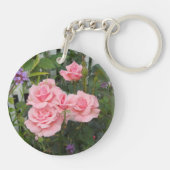 ピンクのバラ キーホルダー (裏面)