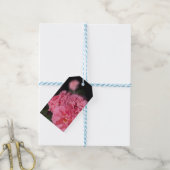 ピンクのバラ ギフトタグ (より糸付き)