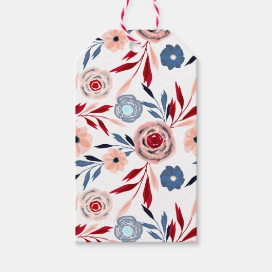 ピンクのバラ ギフトタグ (正面)