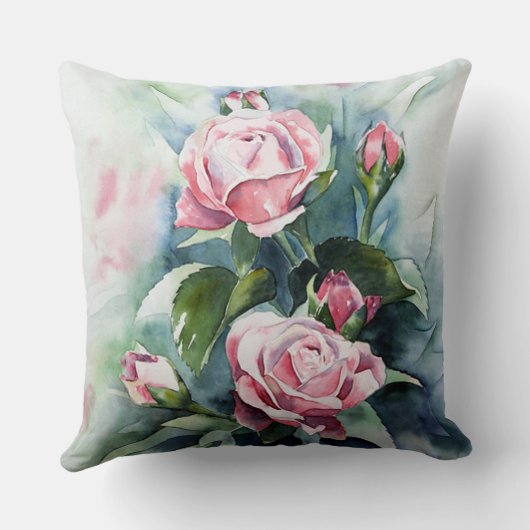 ピンクのバラ クッション (裏面)