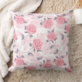 ピンクのバラ クッション (ブランケット)