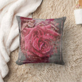 ピンクのバラ クッション (ブランケット)