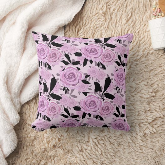 ピンクのバラ クッション (ブランケット)