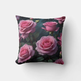 ピンクのバラ クッション