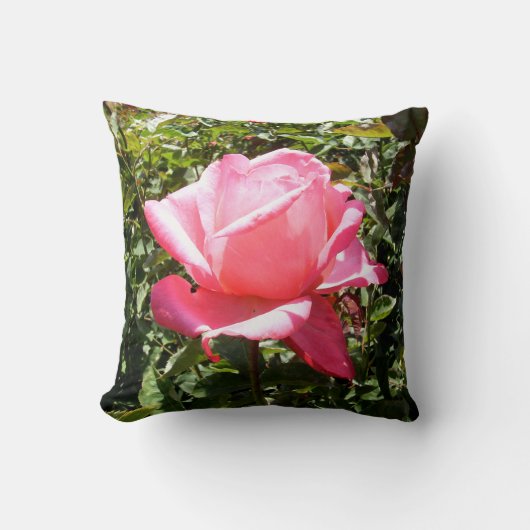 ピンクのバラ クッション (正面)