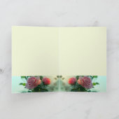 ピンクのバラ – グリーティングカード サンキューカード (内部)