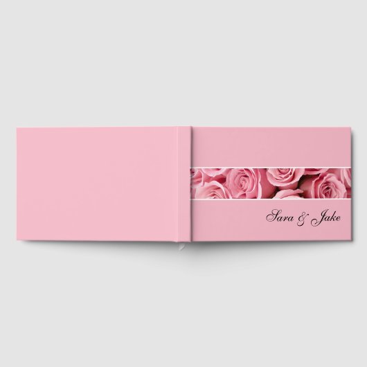 ピンクのバラ ゲストブック (全面)