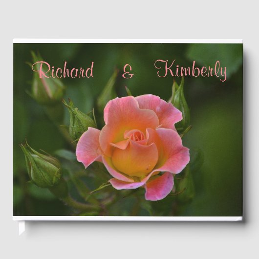 ピンクのバラ ゲストブック (正面)