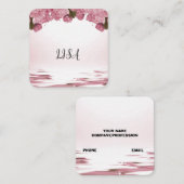 ピンクのバラ コーリングカード (正面/裏面)