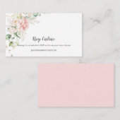 ピンクのバラ ゴールド グリーン 花 RSVP オンライン | エンクロージャーカード (正面/裏面)