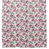 ピンクのバラ シャワーカーテン (正面)