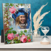 ピンクのバラ&ジャスミン フォトプラーク (側面)