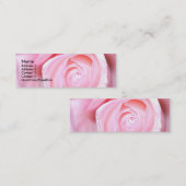 ピンクのバラ、 スキニー名刺 (正面/裏面)