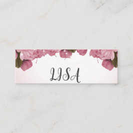 ピンクのバラ スキニー名刺