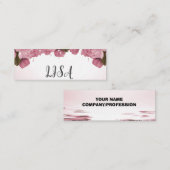 ピンクのバラ スキニー名刺 (正面/裏面)