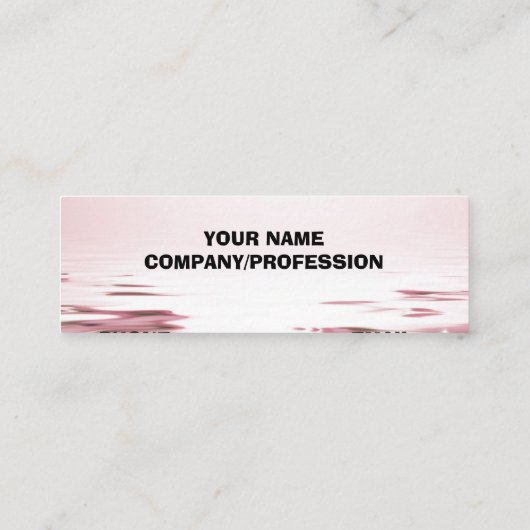 ピンクのバラ スキニー名刺 (裏面)