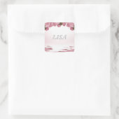 ピンクのバラ スクエアシール (バッグ)