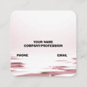 ピンクのバラ スクエア名刺 (裏面)