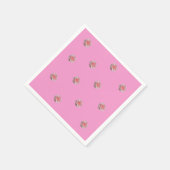 ピンクのバラ スタンダードカクテルナプキン (角)