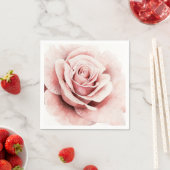 ピンクのバラ スタンダードカクテルナプキン (インサイチュ)