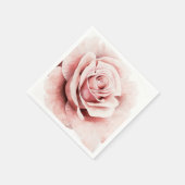 ピンクのバラ スタンダードカクテルナプキン (角)