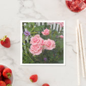 ピンクのバラ スタンダードカクテルナプキン (インサイチュ)