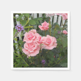 ピンクのバラ スタンダードカクテルナプキン