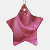 ピンクのバラ セラミックオーナメント (左)