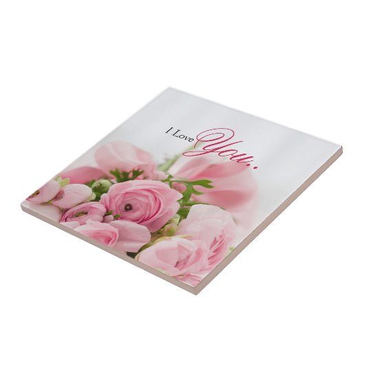 ピンクのバラ タイル (側面)