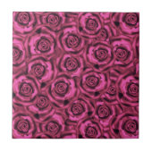 ピンクのバラ タイル (正面)